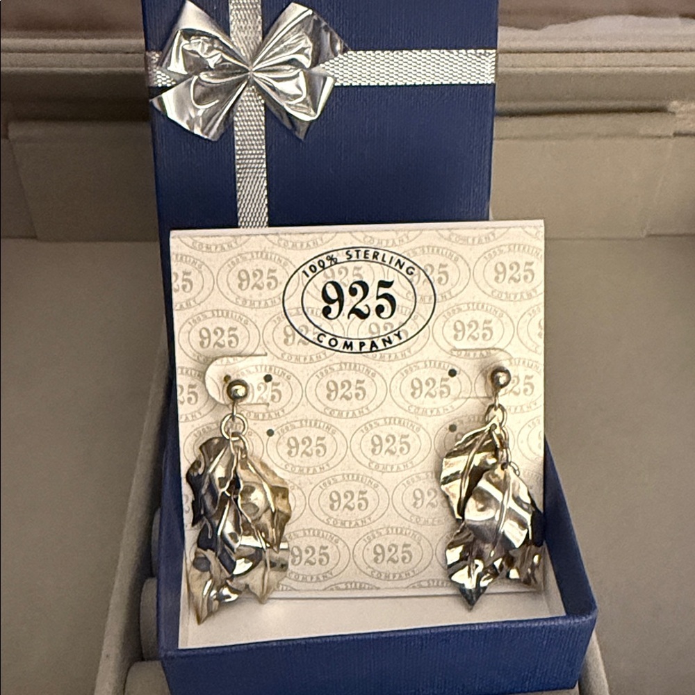 Silver Leaf Earrings